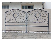 Testata da letto matrimoniale in ferro battuto 
