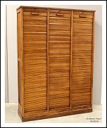 Antico classificatore schedario archivio serranda in rovere