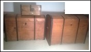 antiche cassapanche bauli ’set da viaggio’ legno massello fine ’800