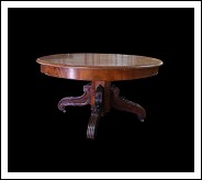 Tavolo antico con piede centrale Luigi Filippo.