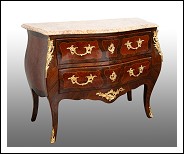 Cassettone antico Napoleone III Francese in legni esotici pregiati con piano in marmo. 