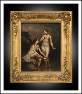 Dipinto antico olio su tela Napoleone III Francese