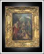 Dipinto antico olio su rame "Ramino"