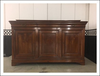Credenza in legno di ciliegio e pillettature in ebano - Italia - circa 1900