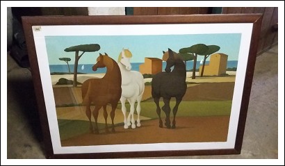 Cavalli - Litografia di R. Masi