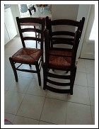 Numero 4 sedie \"paesane\" antiche