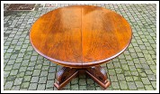Tavolo tondo antico allungabile in noce mt 2,7