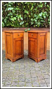 Coppia comodini antichi dell&rsquo;800 in rovere