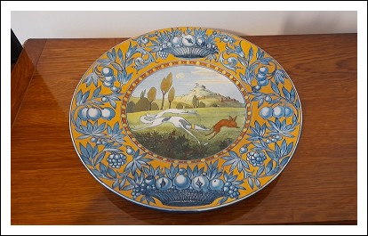 Coppia piatti ornamentali in ceramica di Faenza