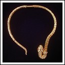Gold/Crystal Snake Bib Necklace - K.J.L.